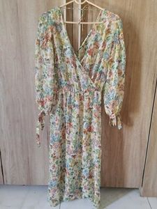 Floral Chiffon Maxi Dress