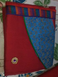 2 Combo Heavy Designer Fancy Kota Red Saree