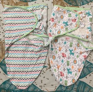 Babyhug Stick On Wrapping Blanket (pack Of 2)