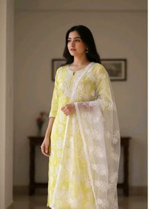 new  Cotton kurta set with dupatta