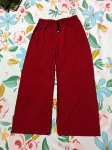 Red Wide Leg Lounge Pants