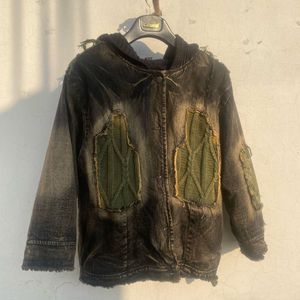 Unique Distressed Denim Jacket