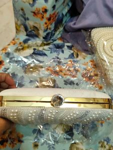 Pearl &amp; Rhinestone Evening Clutch