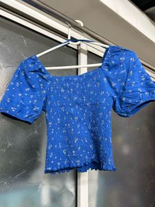 Blue Crop Top