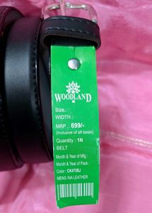 WOODLAND Woman Black Leather Belt