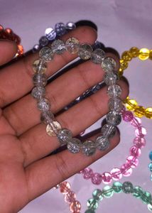 Handmade Crackled Glass Beads Bracelets