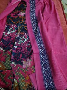 Floral Colourful Crepe Dress Material