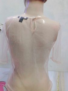 (1300)Sheer Pink Blouse