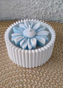 Blue Flower Jar Candle😍