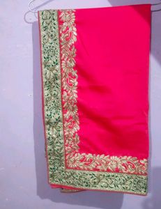Beutiful Heavy Saari With Puff Blouse