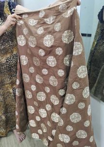 Yellow &amp; Brown Embellished Lehenga
