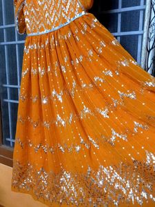 Girls&#39; Festive Orange Dress 5to7 Age