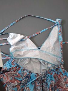 Paisley Print Backless Dress