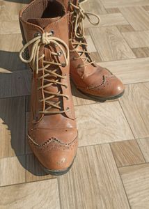 Brown Leather Boots For Women 👢