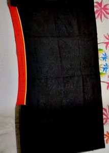 Black Silk Blend Blouse Piece
