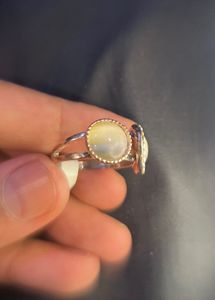 Rose Gold Pearl and Diamond Ring