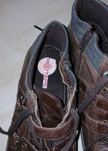 Brown Leather Ankle Boots - Brand New- UK 9/43