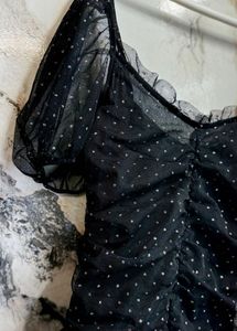 H&amp;M Dicided Polka Dots Bodycon Dress