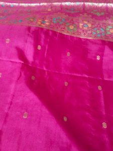 Pink Banarasi Silk Saree