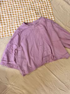 Lavender Cropped T-Shirt