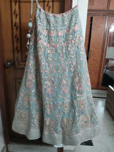 Elegant Blue Embroidered Lehenga Choli