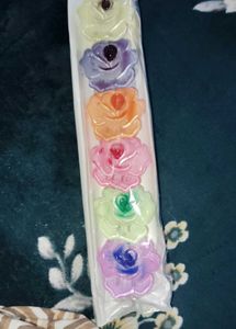 Pack Of 6 Floral Rose Hair Claw Clips