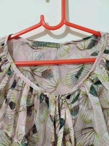 Printed Korea  Peach PINK Freesize tops