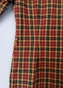 Cotton Plaid Button Down Shiftdress