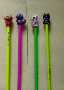 Marvel &amp; Unicorn Pencils - Fun Character Pencil4pc