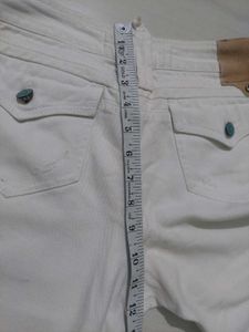 White Low waist Boot-Cut Jeans