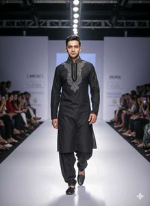 Bmack Embroidered Pathani Kurta