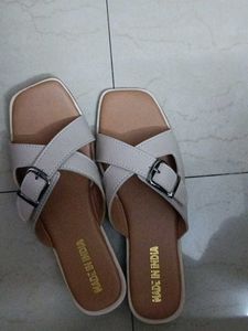 Stylish White Crisscross Sandals