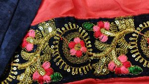 Vichitra Silk Saree With Blouse