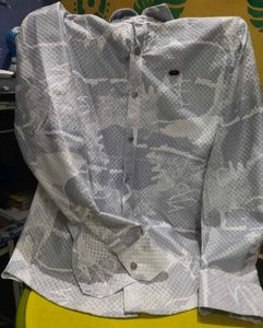 Patterned Button-Down Shirt