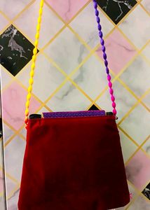 Craft Trade Clutch Bags for Women Jaipuri Rajasthani Handmade Embroidery Mirror Work Stylish Sling Bag