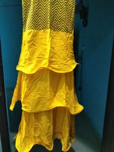 Yellow Layered Gown (One Piece)