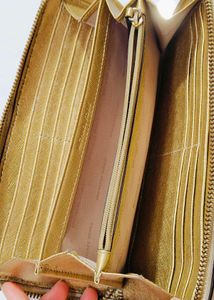 Michael Kors Pale Gold Continental Leather Wallet