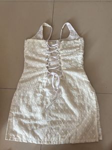 White Lace Corset Dress