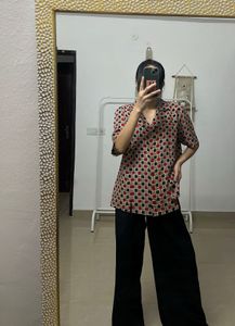 RED Buttoned Down Box Checked Casual Shirt