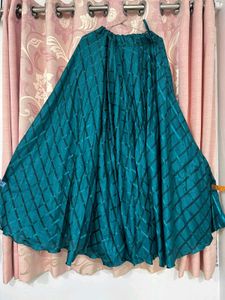 Teal Plaid Maxi Skirt