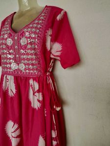 Anouk Pink Kurta Set