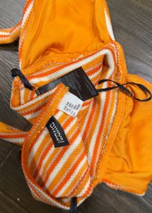 Striped Halter Crop Top