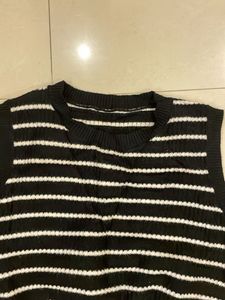 Striped Knit Vest