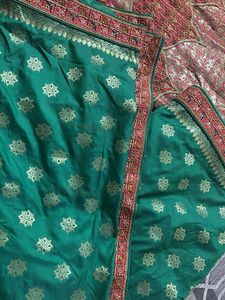 Rani Pink &amp; Green Lehenga (Set Of 3)