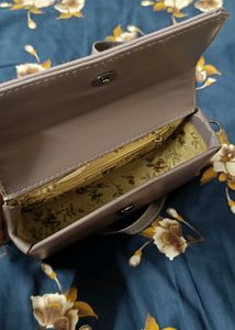 Grey Boxy Sling Bag