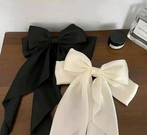Chic Bow Hair Ties - Black & Cream