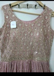 SEQUINS WORKED WEDDING GOWN WITH DUPATTA