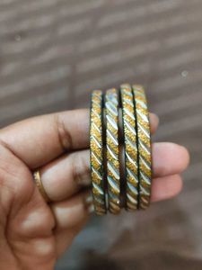 Gold Tone Bangle Set