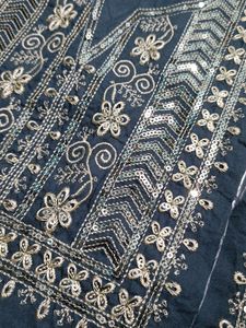Neck Embroidery Patches Combo Of 2 Grey And Golden