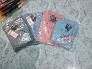 Mens Shirts Grey Color Branded Size L